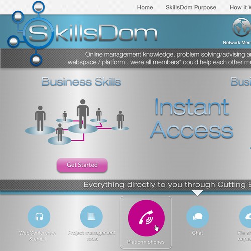 Web page design for SkillsDom.
