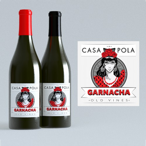Concept of wine label for Casa Pola