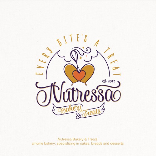 Charming logo for a home bakery