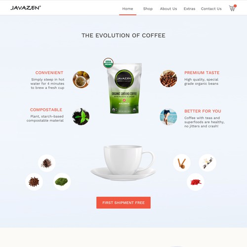 Pastel design for coffee-tea brand