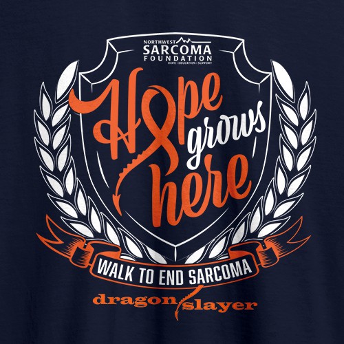 Hope Grows Here - Walk to End Sarcoma Tshirt Design