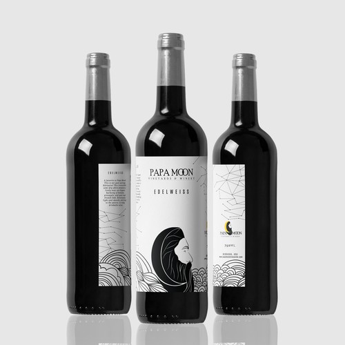 Papa Moon Wine Label Design