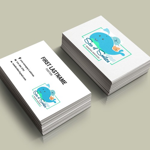 Business Card Mock Up for Sea of Smiles