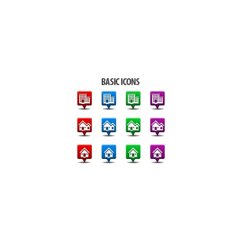 Map Pins - Icon Set (National Investment Center)