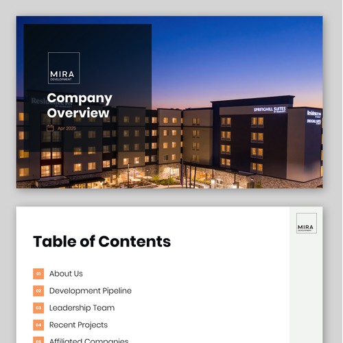 A modern and sleek presentation for a real estate investment company
