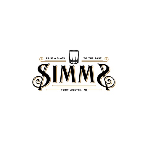 Vintage Logo design concept for Simms - Port Austin, MI