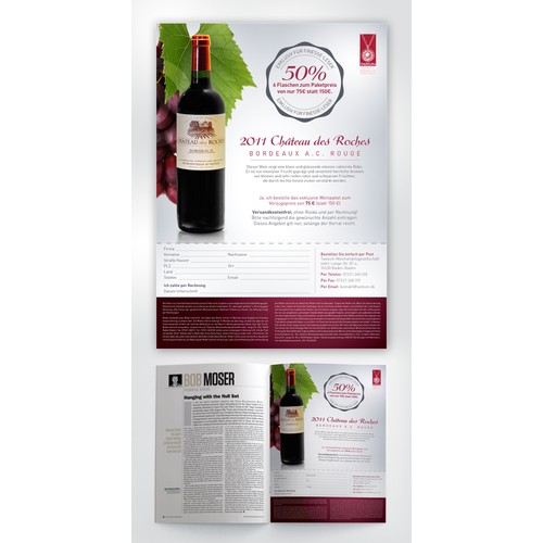 WinePackage AD for a high gloss magazine (DIN A4)