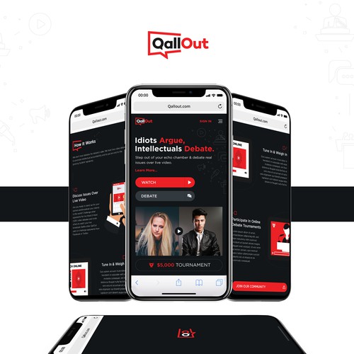 QallOut Mobile Website Homepage Design 