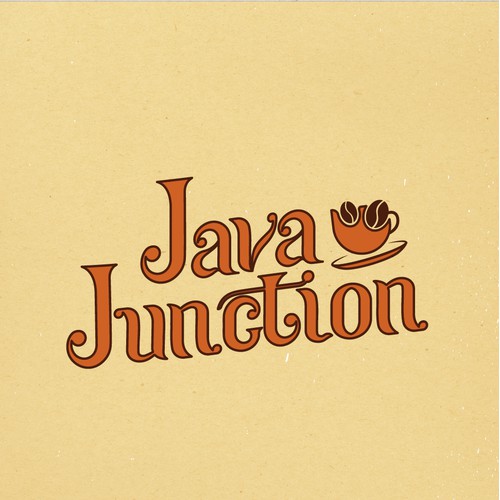 Logo design for "Java Junction" retro coffee shop 