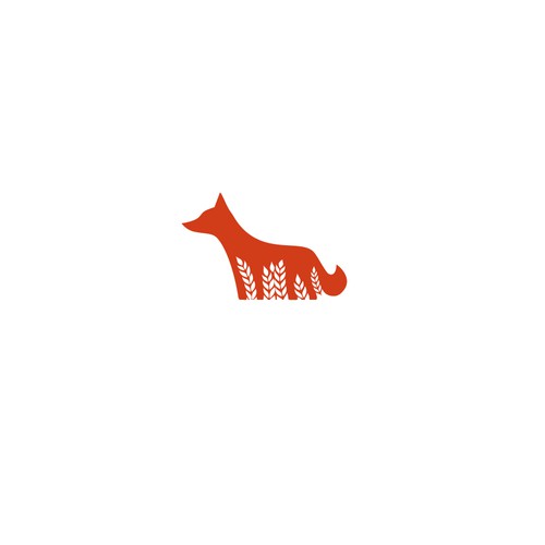 Negative Space Fox Logo for Natural Food Brand