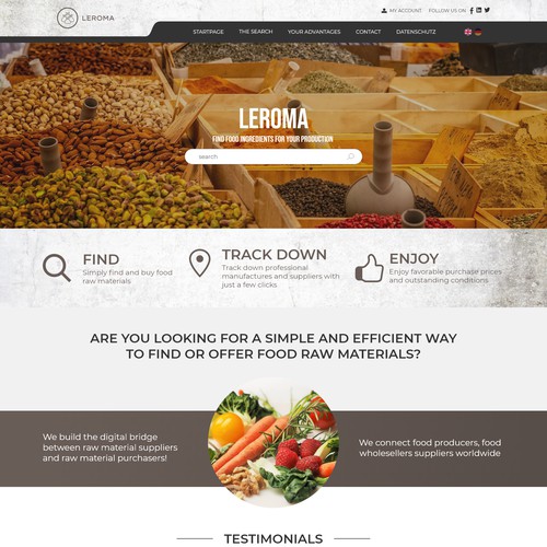 B2B Platform for the food industry