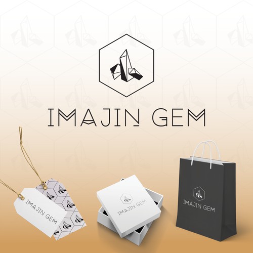 Modern logo for Imajin Gem jewelry