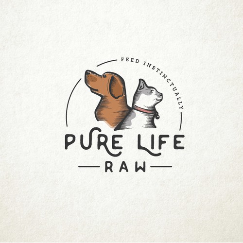 Modern vintage logo for pets.