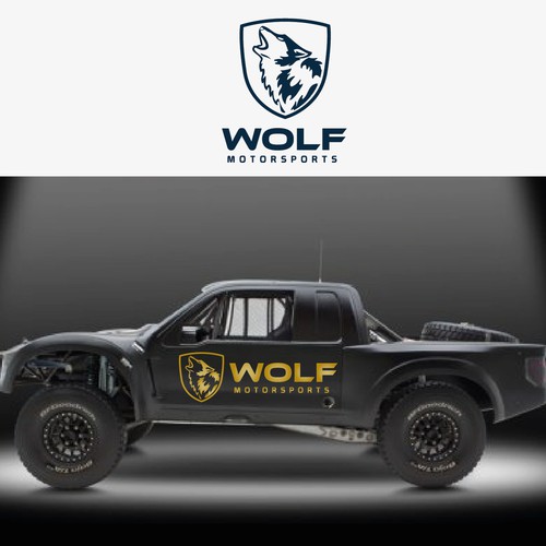 Create a clean but captivating logo for Wolf Motorsports