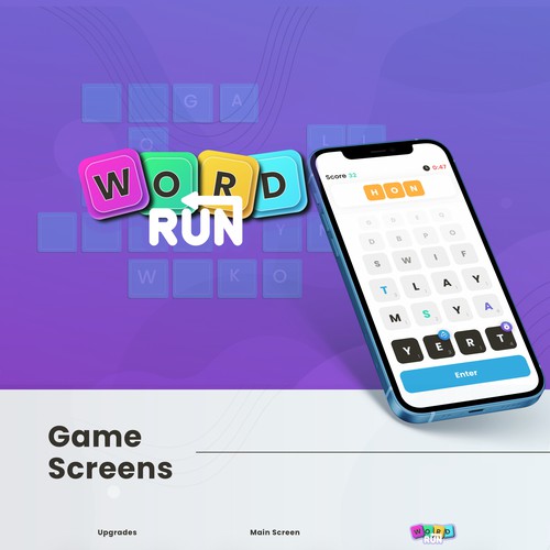 Word Run - Mobile Game UI Design