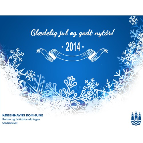 Design a warm and merry Christmas card for the City Archives of Copenhagen