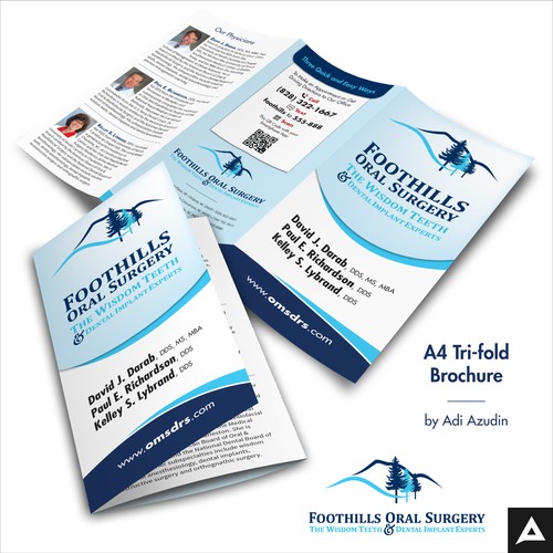 A4 Tri-fold Brochure for Foothills Oral Surgery