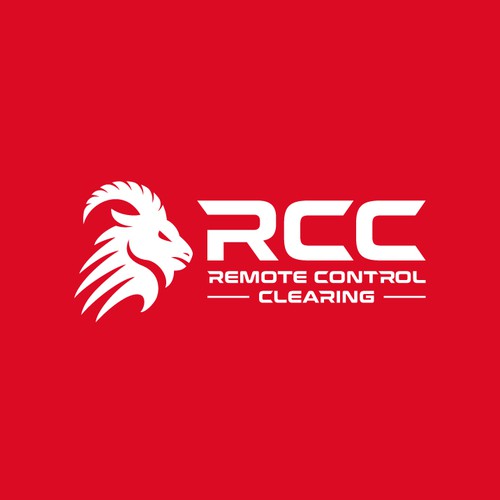 Bold Brush Clearing Logo Design with Aggressive Beast Mascot