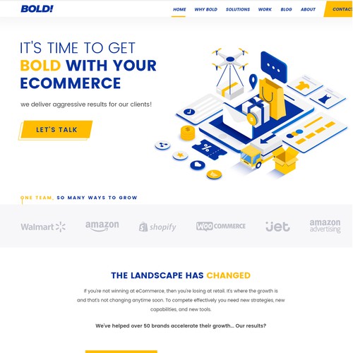 Bold web design for eCommerce Brand