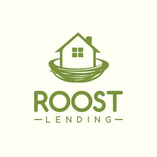 Create a mortgage broker logo for Roost Lending