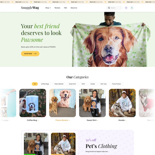 SnuggleWag website design and development