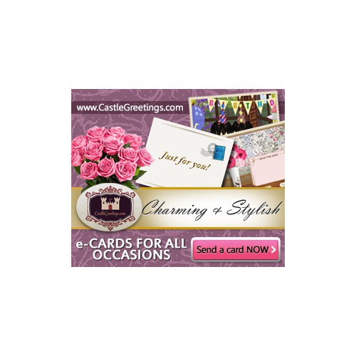 Create the next banner ad for CastleGreetings.com
