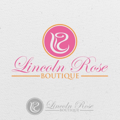 Modern logo for Lincoln Rose Boutique