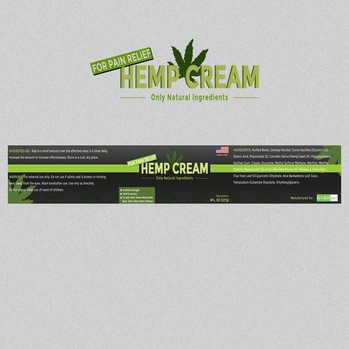 for contest " Hemp Cream Maximum Strength for Pain Relief"