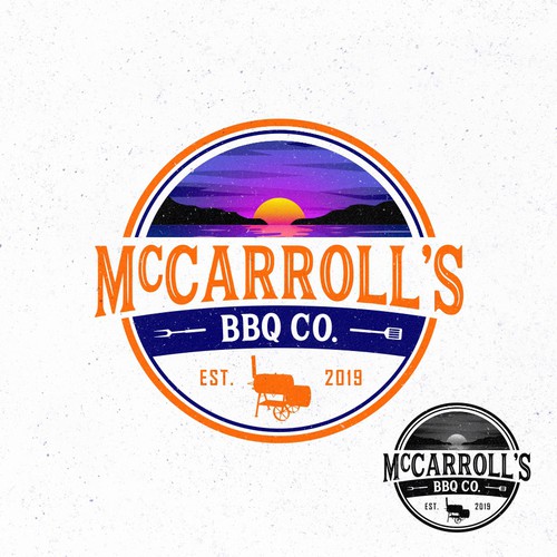 logo concept for McCarroll's BBQ Co.