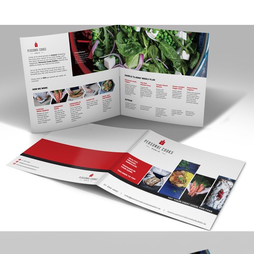 Clean, modern, classy brochure for Personal Cook Service