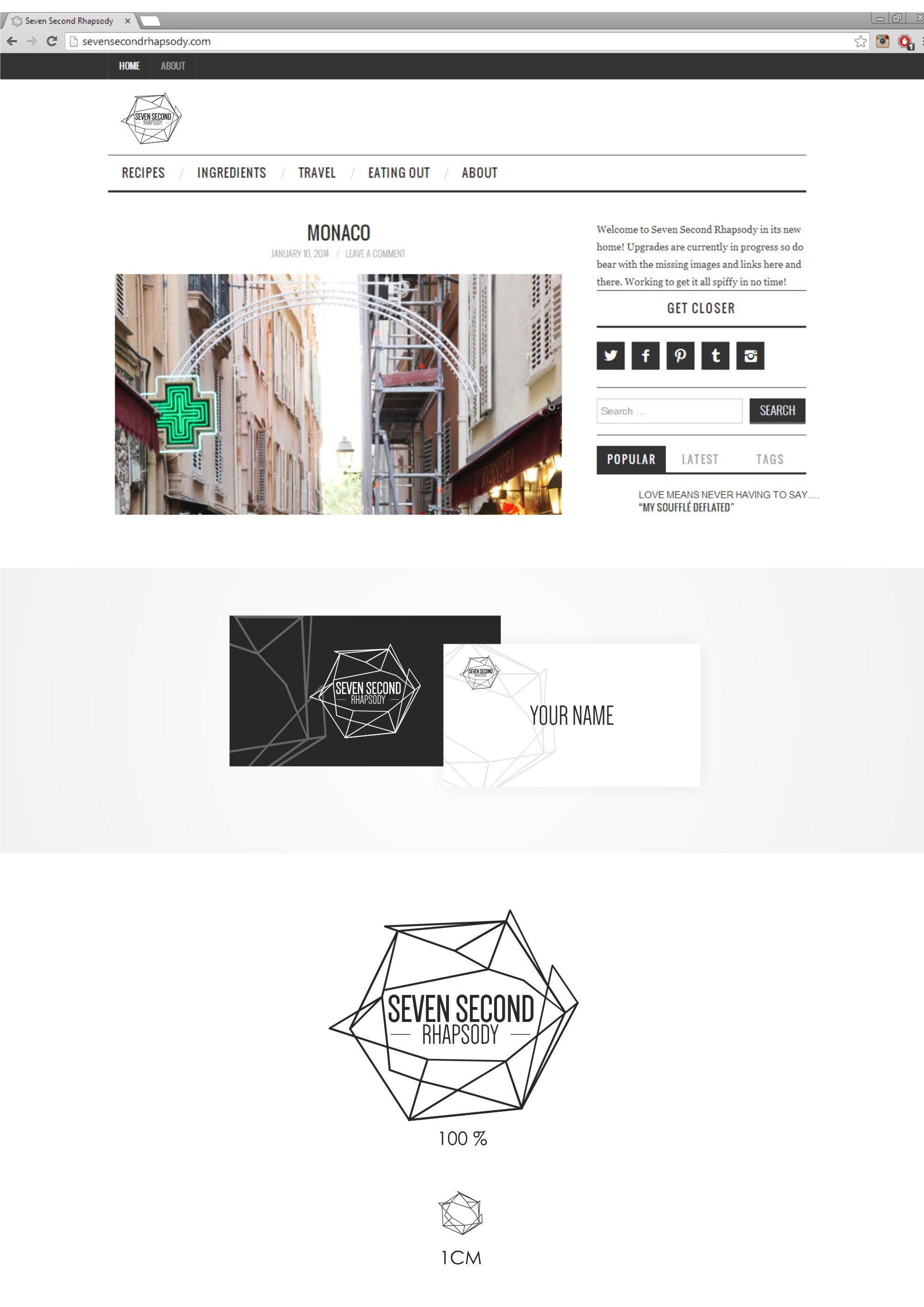 Create a logo for travel blog Seven Second Rhapsody