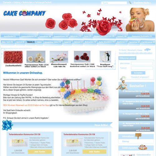 WEBDESIGN - Cake decoration and party equipment