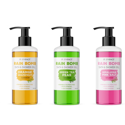 Product bottle label design