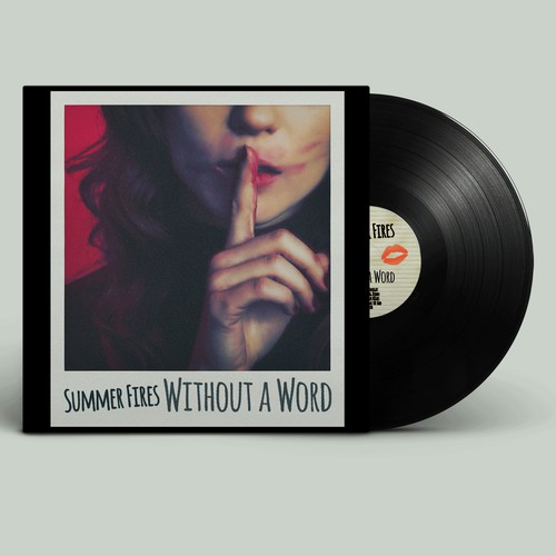 vinyl package layout and design for indie band