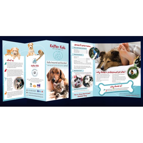 Who loves pets? Help Kritter Kids Pet Sitting blow the competion away with a brilliant brochure!