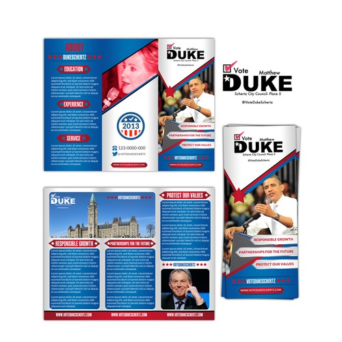 New brochure design wanted for Duke for City Council