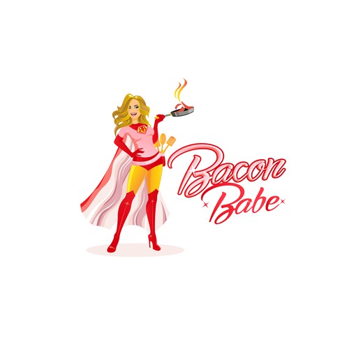 A Bacon Babe Superhero design
