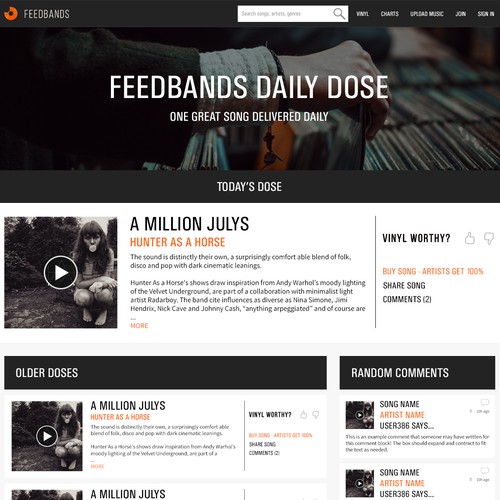 Feedbands Website Facelift