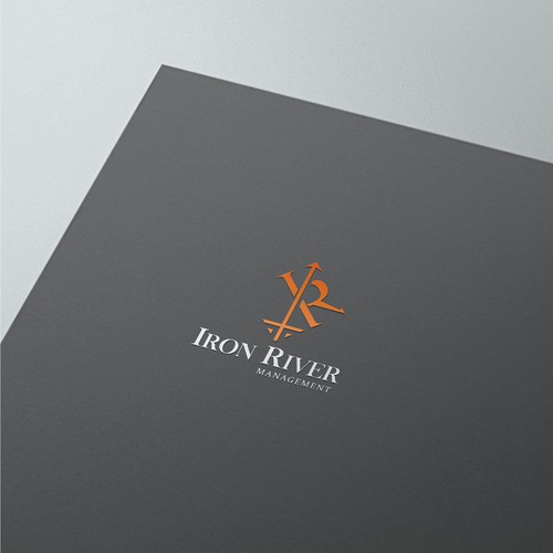 Create a logo and business card for Iron River Management