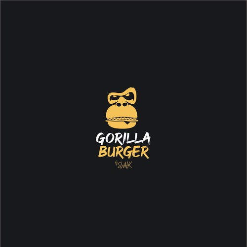 Bold simple logo concept for Gorila Burger