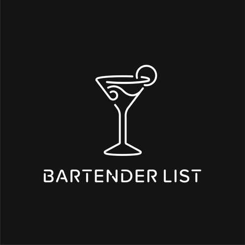 Modern and bold logo for bartenders app