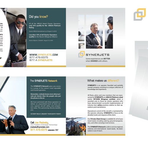 Jet Charter Startup -  Tri-fold for print & web