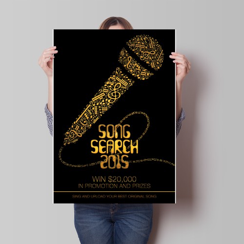 Create an Exciting Eye-Catching Poster for Song Search 2015
