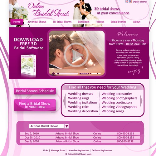 Online Bridal Shows - First of many website projects For You