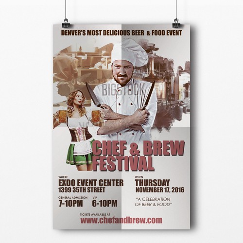 Chef and Brew Beer Fest Poster Like Movie Art!