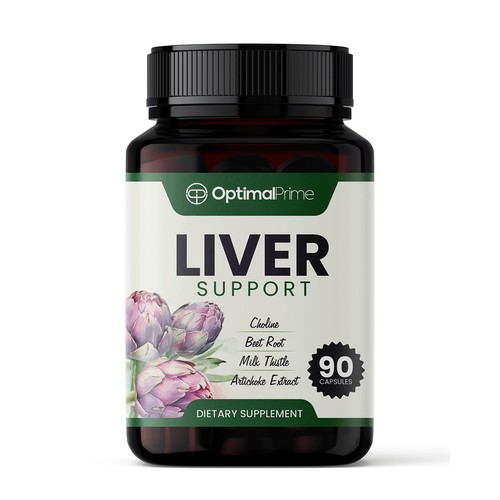Liver Support dietary supplement label design