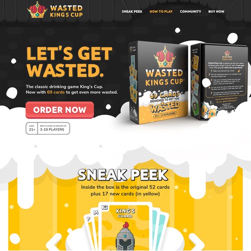 Wasted King's Cup | Landing Page