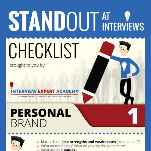 Create an Interview Checklist infographic for Interview Expert Academy