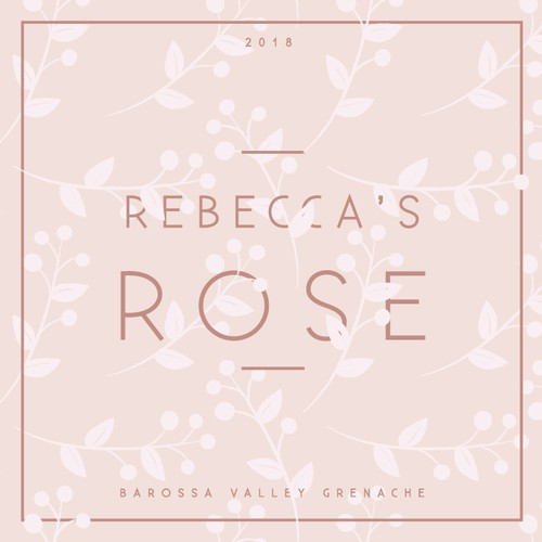 Rebecca's Rose Wine Label