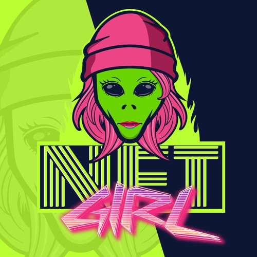 NFT girl winning design